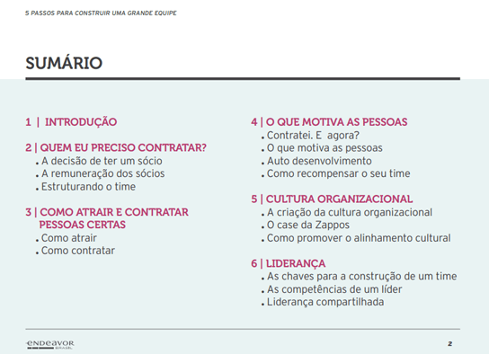 Veja o sumário completo